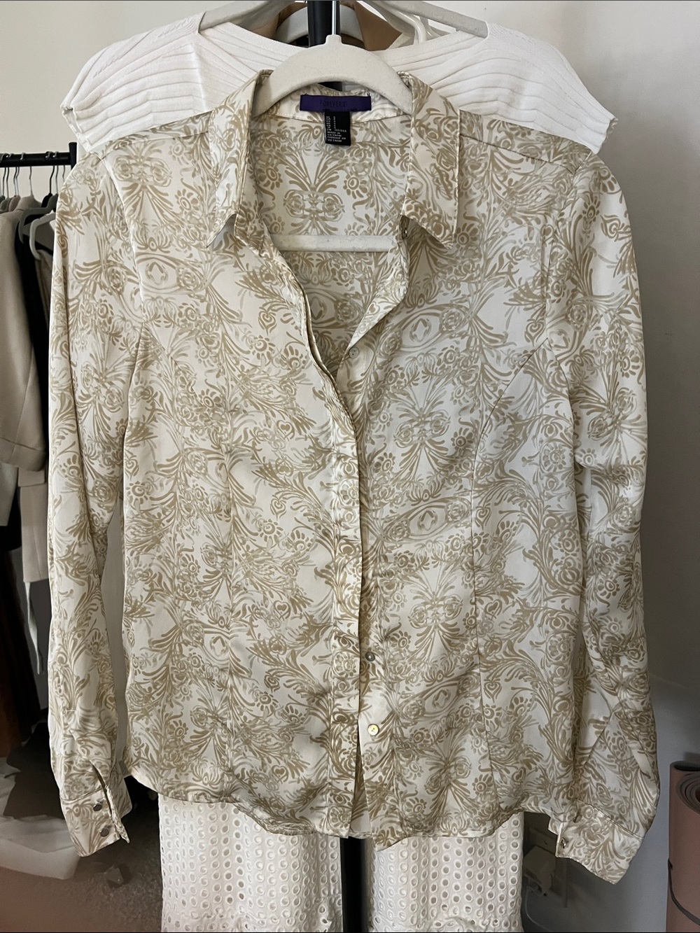 Satin Print Blouse